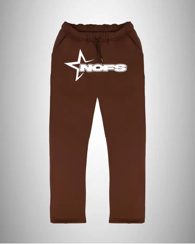 NOFS BROWN SWEATPANTS JOGGERS NOFS BROWN SWEATPANTS JOGGERS