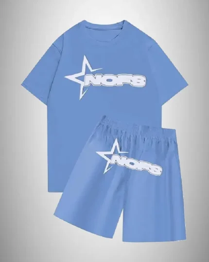 NOFS Short With T Shirt Summer Set Sky Blue