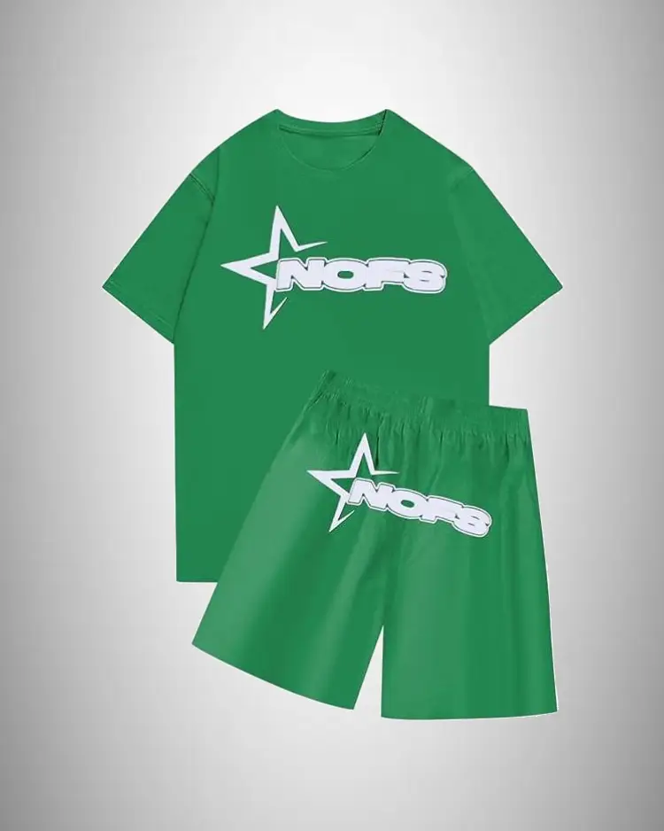 NOFS Short With T shirt Summer Set – Green NOFS Short With T shirt Summer Set – Green