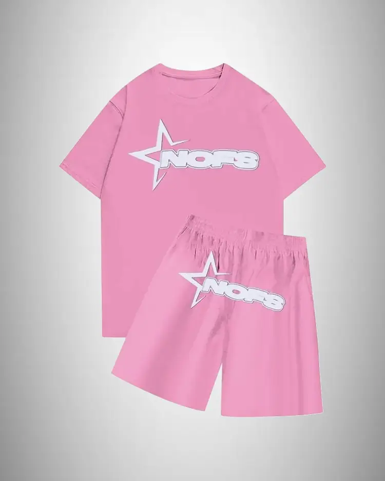 NOFS Summer T-Shirt With Short In Pink NOFS Summer T-Shirt With Short In Pink
